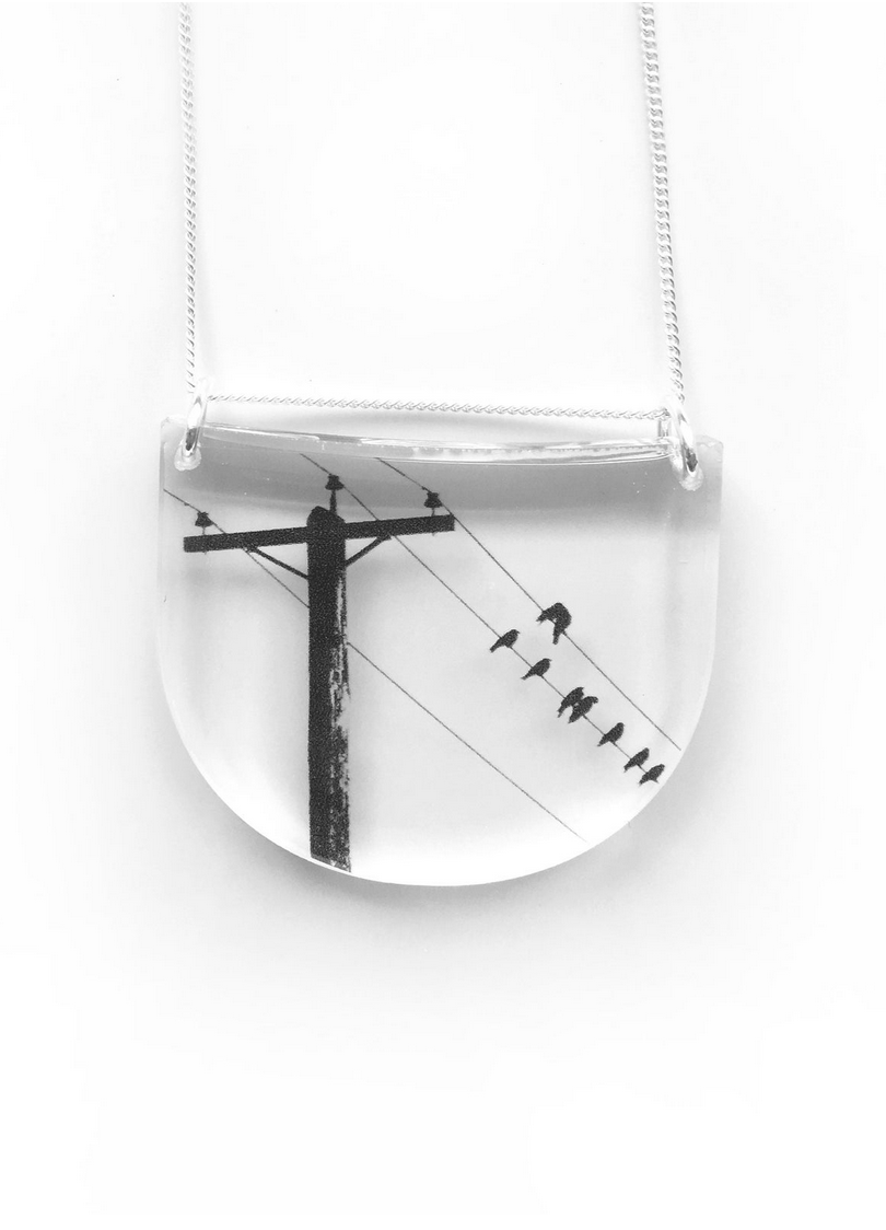 Drop Crow Pole : Pendant Necklace