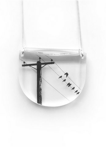 Drop Crow Pole : Pendant Necklace