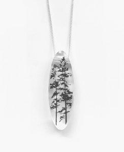 Oval Forest Pendant Necklace