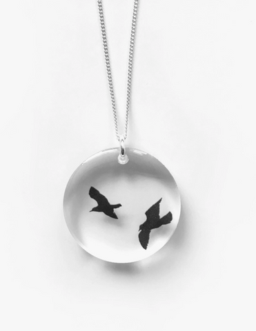 Round Birds Pendant Necklace