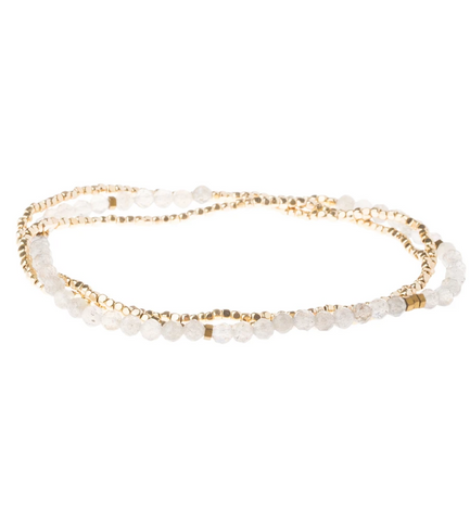 Delicate Labrodorite Stone Wrap Bracelet/Necklace