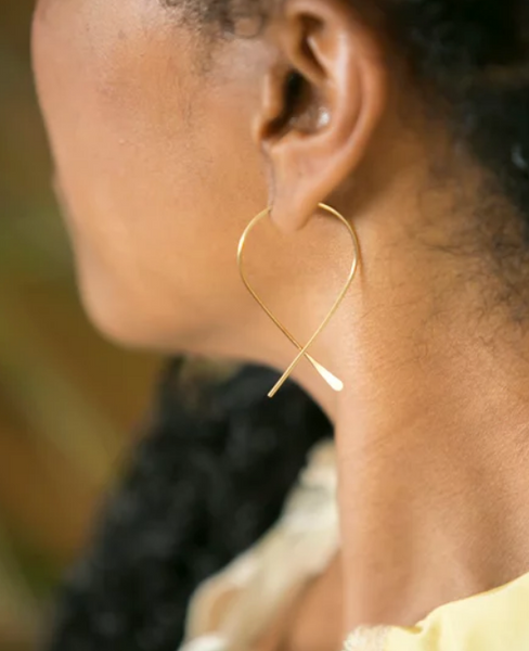 Handmade Modern Sterling Silver Loop Earrings