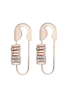 Swarovski Beads Large Safety Pin Earrings