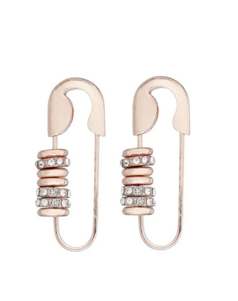 Swarovski Beads Large Safety Pin Earrings