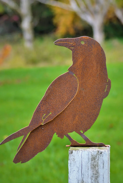 Raven: Rustic Metal Garden Art