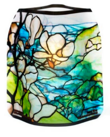 Louis C. Tiffany Magnolia Landscape: Luminary Lantern / Candle Holder