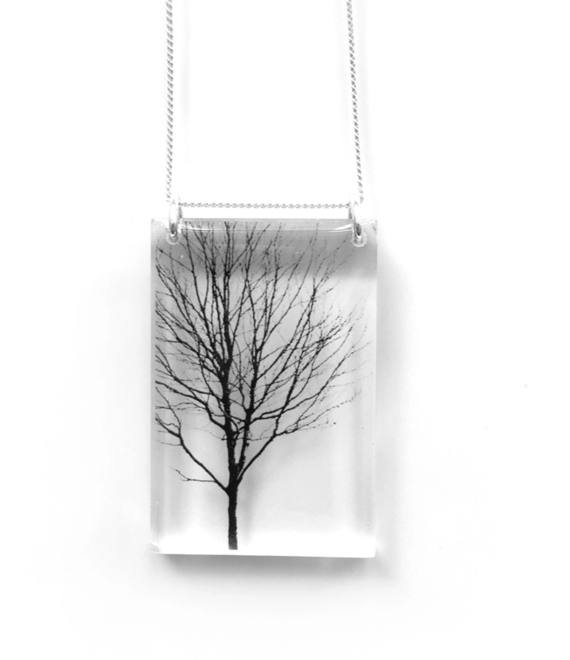 Tall Tree Pendant Necklace