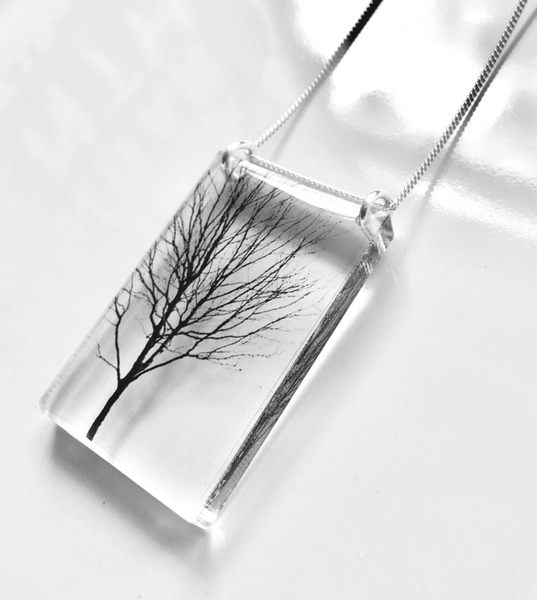 Tall Tree Pendant Necklace