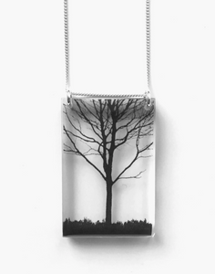 Tall City Tree Pendant Necklace