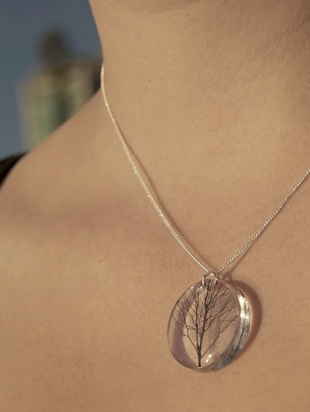 Round City Tree Pendant Necklace