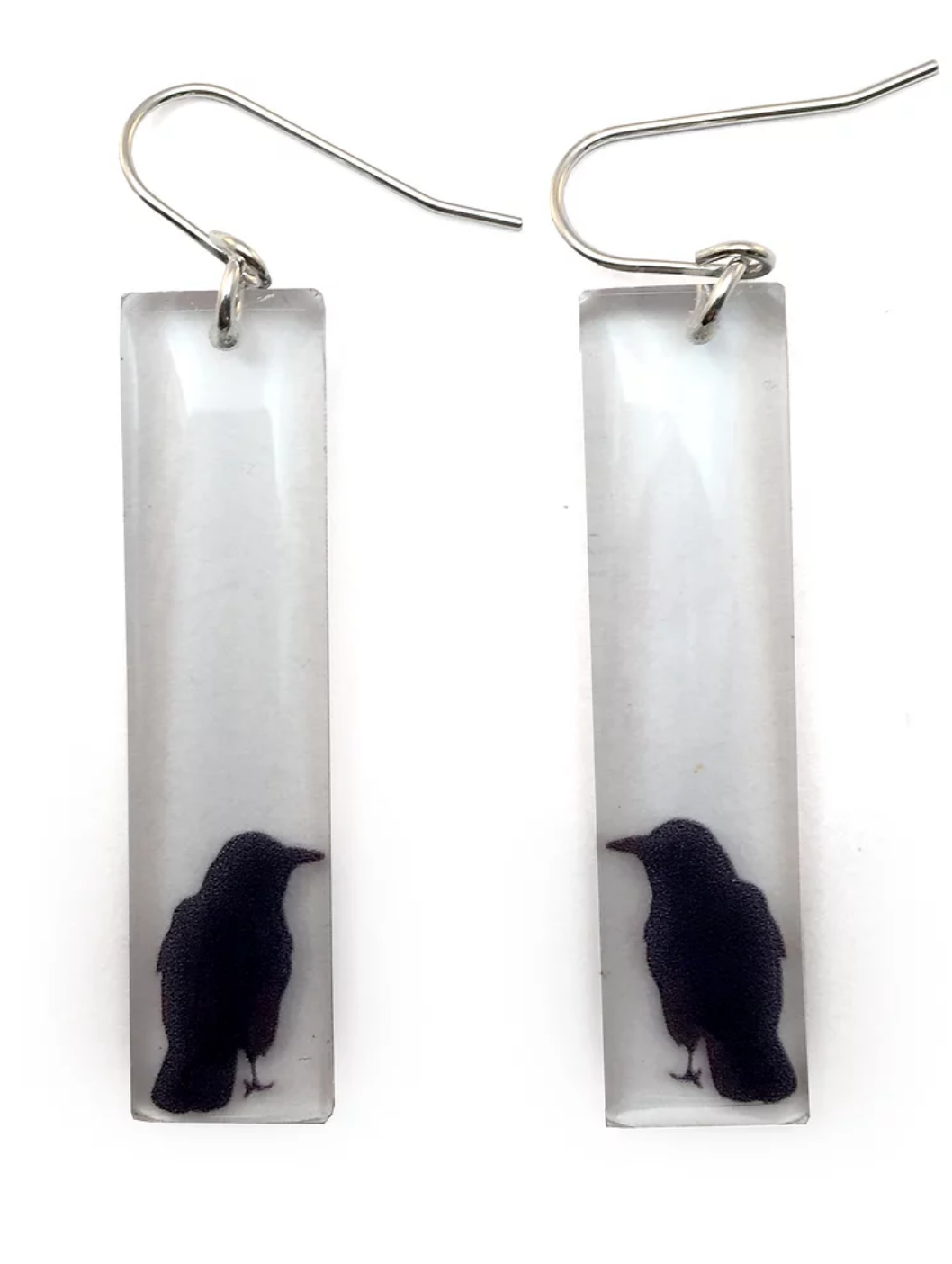 Tall Crow Earrings