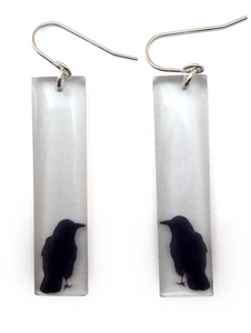 Tall Crow Earrings