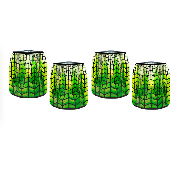Louis C. Tiffany Green Pagoda Luminary Lanterns/ Candle Holder/ Vase