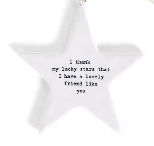 Star With Beautiful Affirmation Ornament/ Wall Art Hanger