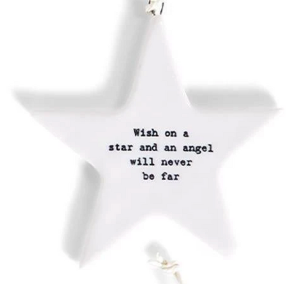 Star With Beautiful Affirmation Ornament/ Wall Art Hanger No