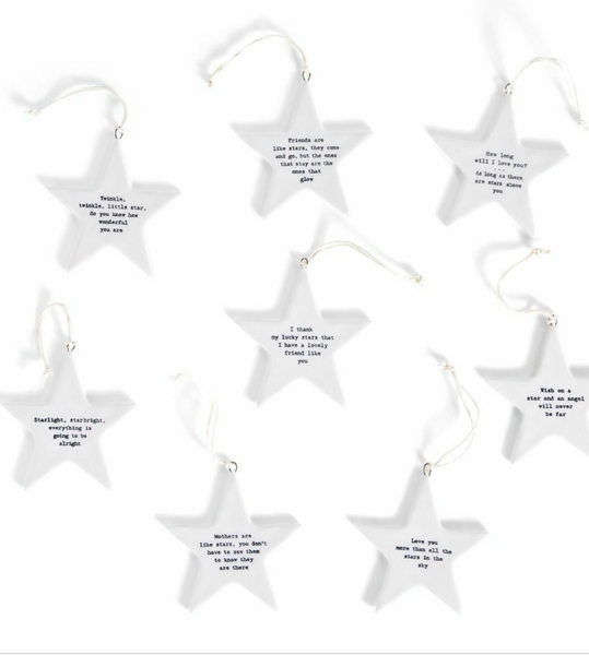 Star With Beautiful Affirmation Ornament/ Wall Art Hanger