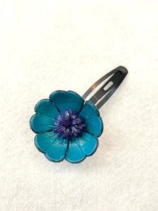 Handmade Leather Dogwood Flower Hair Clip