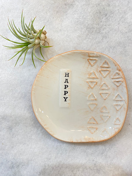 Handmade Ceramic Trinket Dish/ Jewelry Holder/ Keepsake Dish