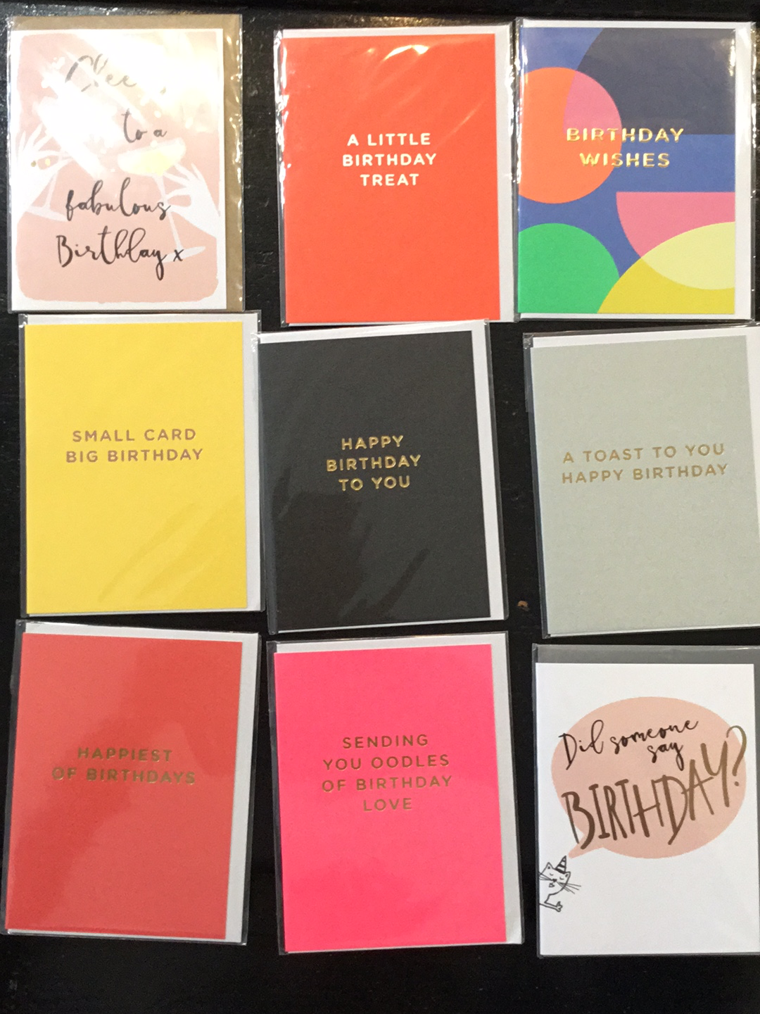 Mini birthday cards