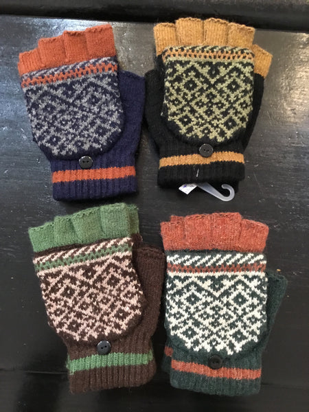 Flip Top Fingerless Gloves, Fingerless Mittens