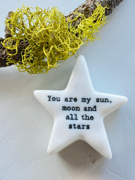 Handmade Porcelain Star Pocket Stone