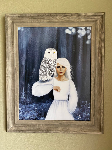 Magic Owl: Art Print by Nina Hand