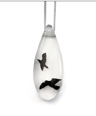 Drip Birds Pendant Necklace
