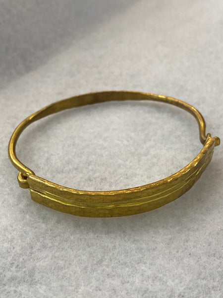 Gold Bangle Cuff Bracelet handmade in USA