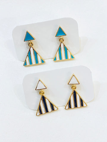 Geomatric Dangle Drop Stud Earrings