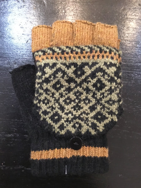 Flip Top Fingerless Gloves, Fingerless Mittens