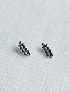 Silver Leaf Stud earrings