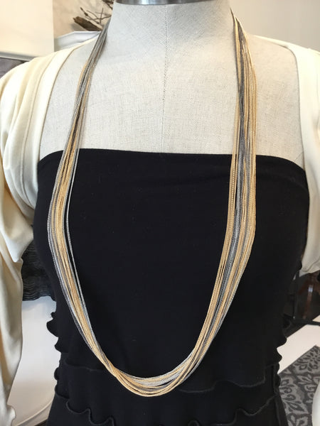 Multi chain long necklaces