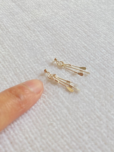 Modern Dangle 925 Sterling Silver Stud Earrings