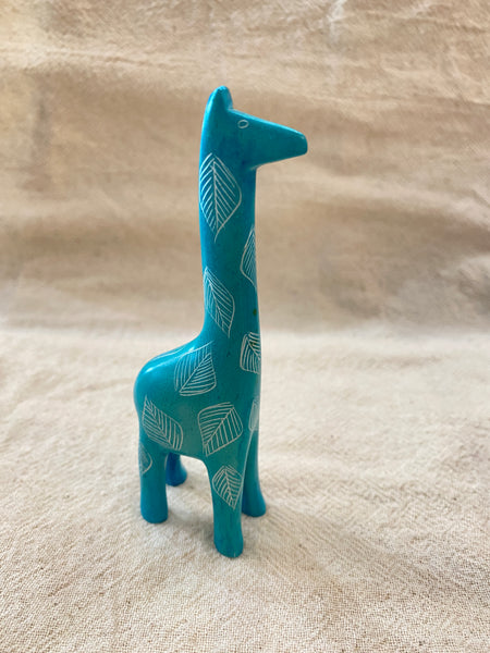 Soapstone Giraffe: Handcarved Miniature Sculpture