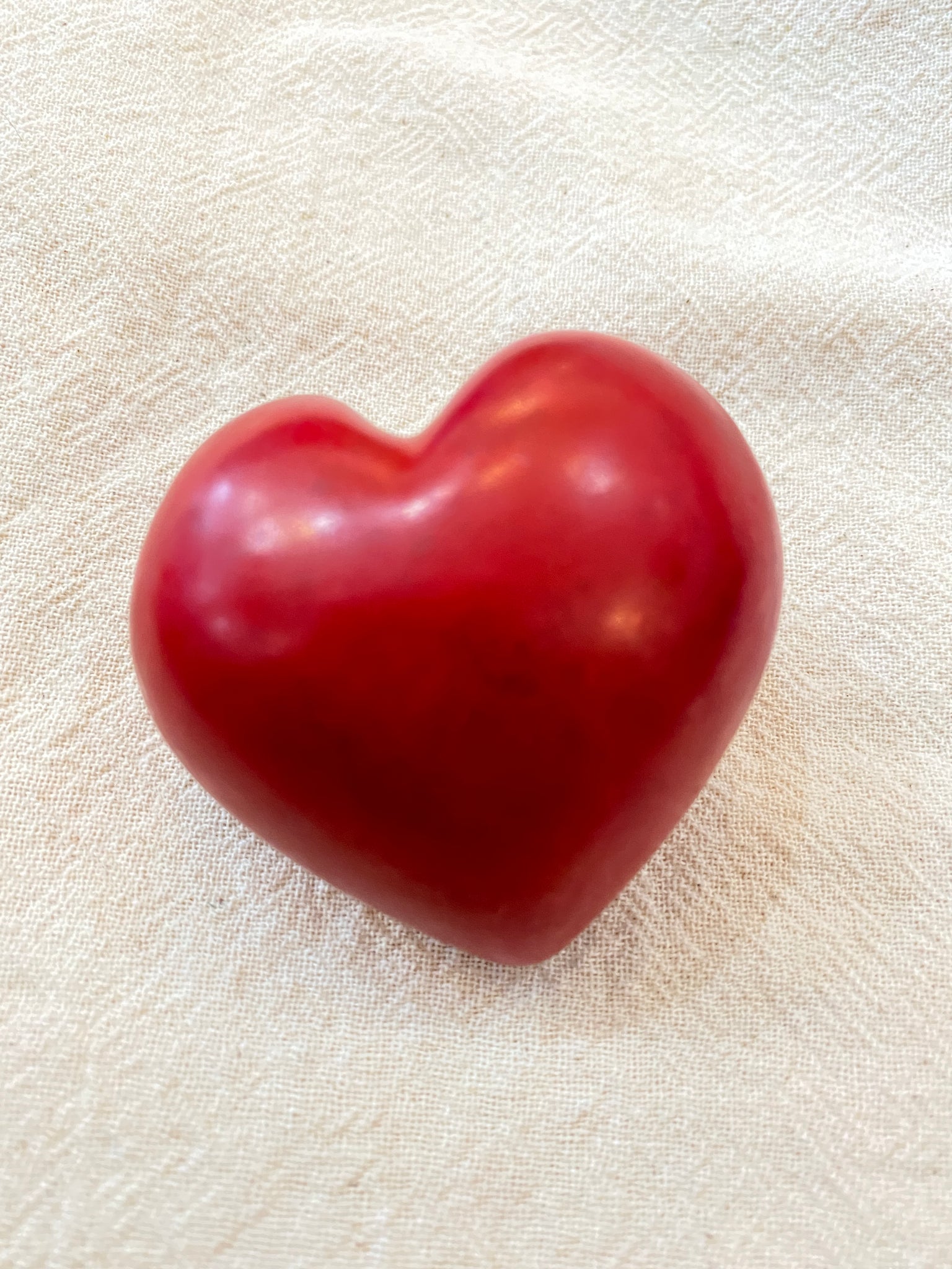 Hand Carved Soap Stone Heart With Patterns