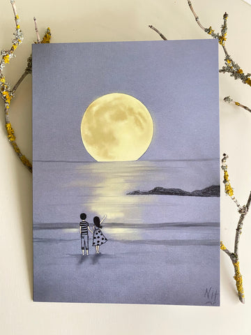 Fly Me To The Moon: Greeting Card