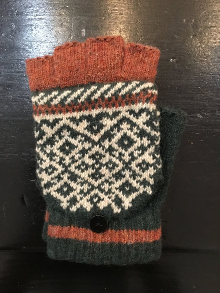 Flip Top Fingerless Gloves, Fingerless Mittens