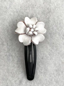 Handmade Leather Small Flower Hair Clip