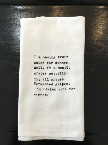 I'm Having Fruit Salad: Dish Towel