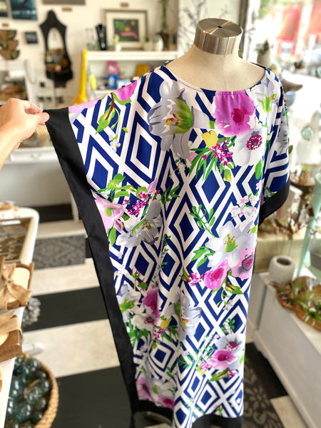 Beautiful Tropical Garden Maxi Kaftan Dress