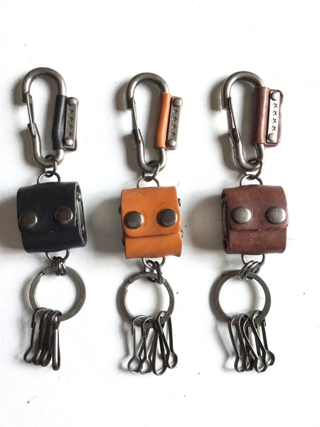 Handmade Genuine Leather Keychain w/ 4 Dice