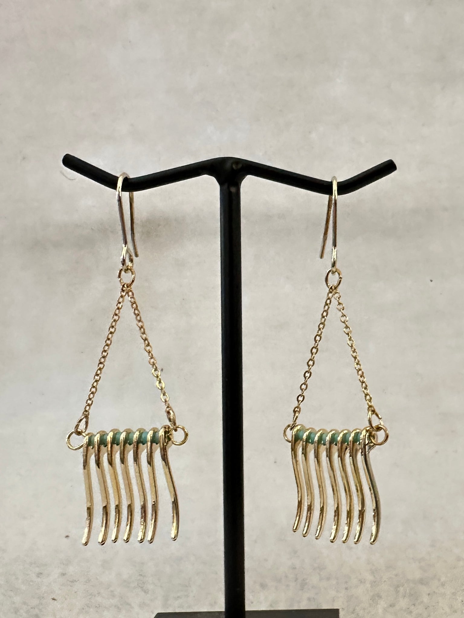 Triangle Tassel Earrings