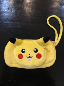 Cute Triple zipper Pikachu Bag with wristlet
