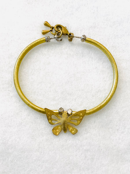 Gold Butterfly Bracelet handmade in USA
