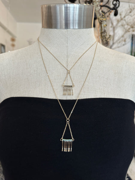 Triangle Tassel Long Necklace