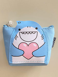 Cute Canvas Animal Coin Purse With Small Side Pocket