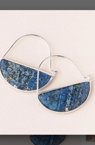 Lapis Stone Prism Hoop