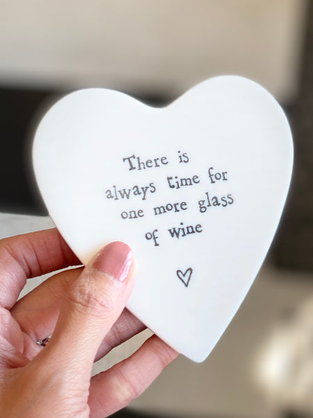 Heart Shaped With Friendship Quote Porcelain Coaster