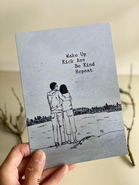 Wake Up, Kick Ass: Greeting Card