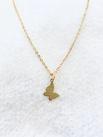 Gold Butterfly Charm Necklace